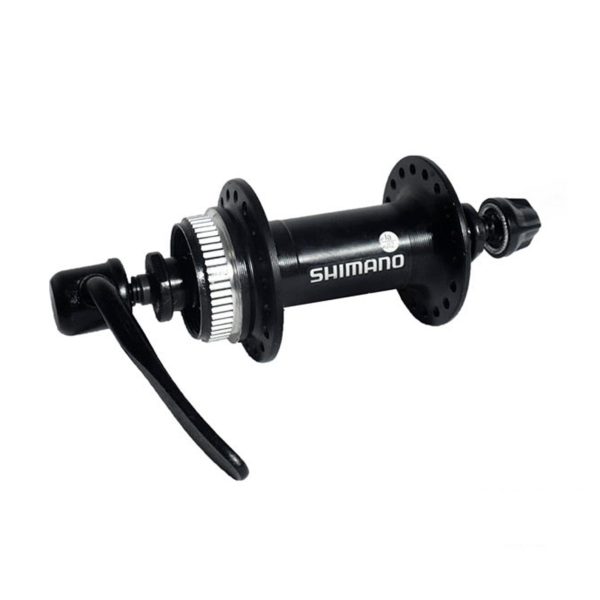 MAZA SHIMANO DELANTERA DISCO HB-RM35 36H EJE 9MM CENTER LOCK NEGRO GRANEL